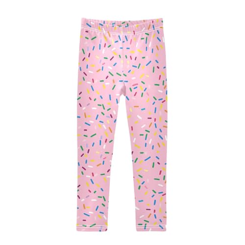 Colorful Sprinkles Ice Cream Girls Casual Leggings for Kids Printed Long Pant Bottoms Stretch and Soft