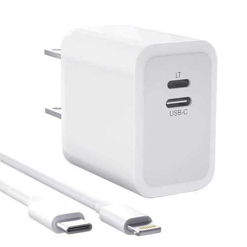 Fast Charger iPhone Android, Fast Charging Support Lightning & Type C Devices, 20W USB C/Lightning Fast Charger Block