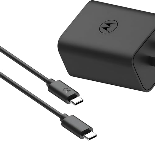 Image of Motorola Original 68W Gan Turbo Power USB C-Type Charger Compatible with Motorola Edge 60 Fusion /Edge 50 Fusion /Edge 50 Ultra /50 Pro /Razr 50 Ultra /Moto G45 /G54 /G64 /Moto E40 /Moto G35 (Moto 68W Combo)