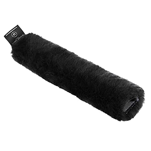 Werner Christ Horse Nasenriemenschoner aus Lammfell - Pferde Nasenschoner für Halfter, Trensenzaum, Kopfstück, Zaumzeug aus echtem Schaffell, one Size (28 cm), Fell in schwarz Cover