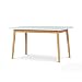 Produktbild Veneer  Esstisch / Ausziehtisch in Weiß und Buchenholz Eckig Ausziehbar 140-180x80cm