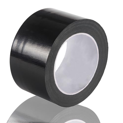 Yuexitech Nastro Telato Americano 50mm X 20m, Nastro Adesivo Telato Resistente Al Calore E Impermeabile, Duck Tape In Tessuto Per Riparazioni Domestiche, Automotive E Outdoor, Nero