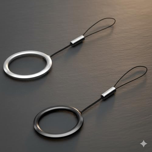 Image of AccuPrints Sumiko Pack of 2 Multipurpose Lanyard for Phone & Keys Hand Wrist Mobile Hanging Chain Nylon Strap with Metal Ring Anti Theft Phone Holder for Cell Phones Cameras ID USB Flash Drives