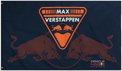 Red Bull Racing F1 Team Max Verstappen Official Flag 2025, Navy B...