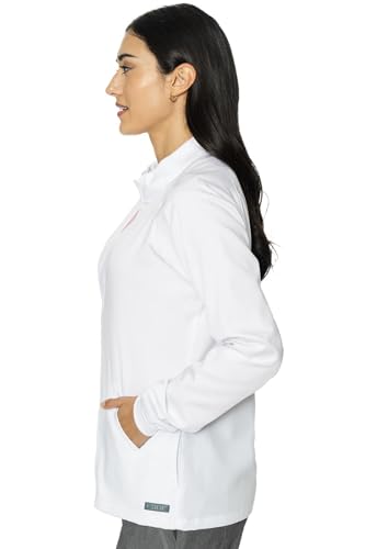 Image of Med Couture Women's Scrub Warm-Up Jacket Raglan with 4 Pockets with Ultra Soft and Durable Fabric - MC7660