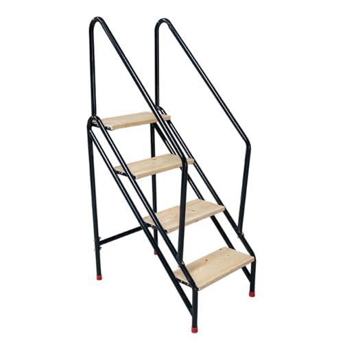 WLH Alexanders Escalon Taburete de Escalera for Piscina, Silla de Escalera de Doble propósito, Plataforma Alta for Subir a la Oficina, el hogar, la Biblioteca, el ático banqueta(Four Step)