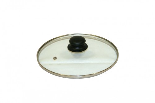 Coperchio di vetro con bordo in acciaio INOX, 14