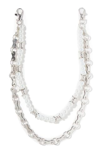 PacSun Men's Barbed Pearl Double Wallet Chain