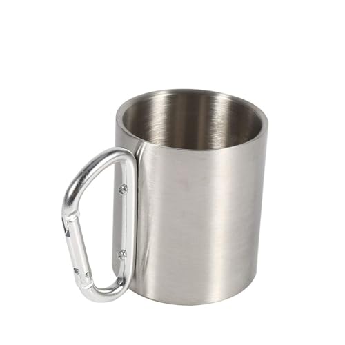 Stainless Steel Mugs with Handle, Portable Camping Cup for Tea Coffee Milk Water Kids or Adults