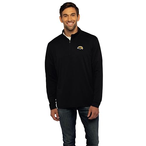 Vantage Apparel Men's Collegiate Premium Lightweight Stretchy Team Color 1/4 Zip Pullover, Southern Mississippi Golden Eagles, 3X-Large