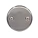 Westbrass 3-1/8" Two-Hole Overflow Face Plate and Screws, Stainless Steel, D329-20