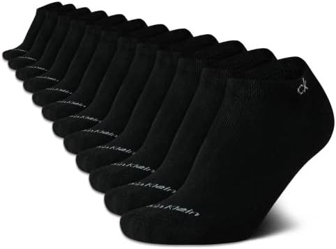 Calvin Klein Mens 12 Pack Lightweight Cushioned Athletic No Show Socks