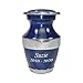Keepsake Urn, Blue Funeral Cremation Urn, Ash Urn with Box -Small