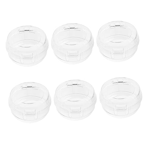 Yardwe 6Pcs Transparent Stove Knob Covers Safety Protectors for Gas Oven Switches Durable Design Childproof Kitchen Accessory for Pet Safety