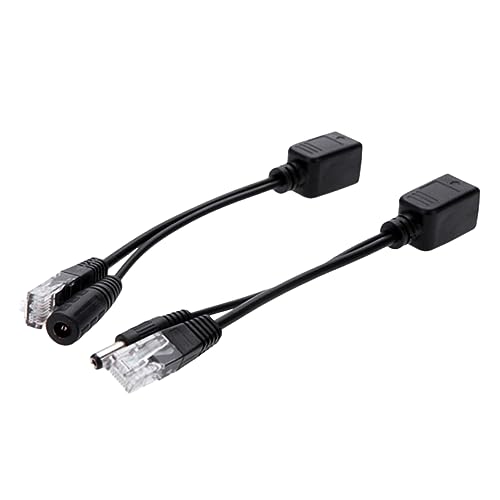 Kit Adaptador Splitter PoE 2pcs con Cable Injector PoE Compatible para Cámara IP y Router miniatura 1