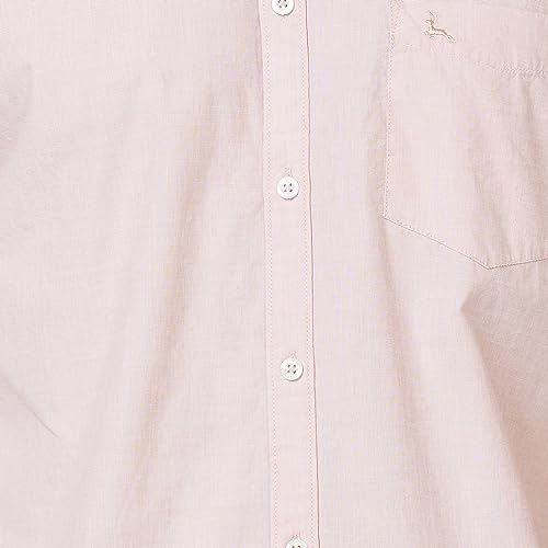 Image of Parx Men's Pure Cotton Solid Pattern Slim Fit Semi Cutaway Collar Full Sleeve Casual Shirt