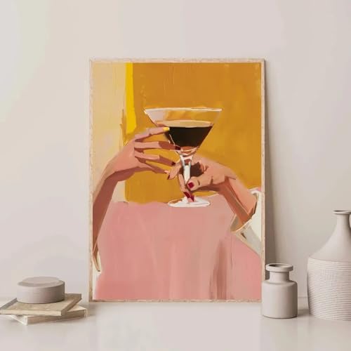 Peintures à l'huile vintage pour décoration murale de bar