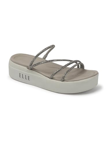 Image of ELLE Women's Comfortable Multi-Strap Platform Heel Sandals
