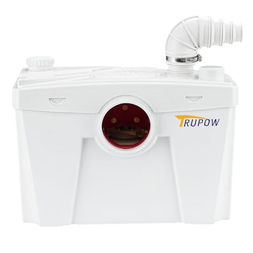 Image of Trupow 500W 110V Macerator Sewerage Pump with 4 Water Inlets for Upflush Toilet System Waste Water Marine Toilet Bathroom Disposal Laundry