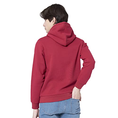 Image of Red Tape Stylish Cherry Hooded Sweatshirt for Men| Graphic Print and Kangaroo Pocket