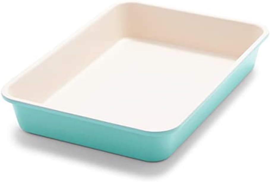 GreenLife 9"x13" Ceramic Non-Stick Cake Pan, Turquoise
