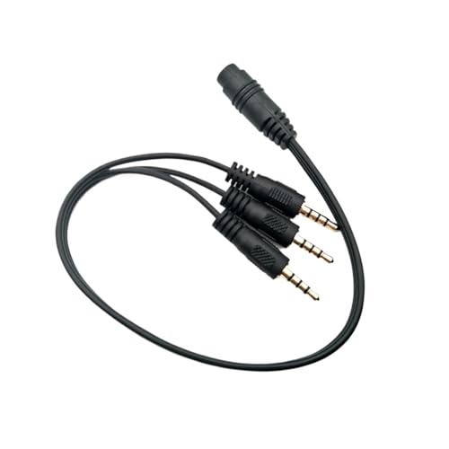 Cable adaptador Jack 3.5mm hembra a 3 Jack macho 30cm miniatura 2