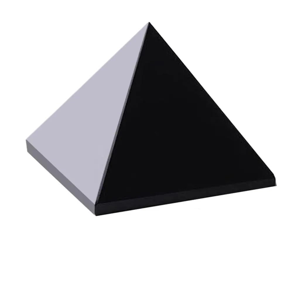AARTERZZA 1pc 6cm 200g Obsidian Pyramid Living Room Black Desk Decoration Fengshui Stone Crystal Ornaments
