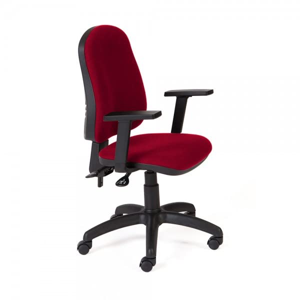 Rocada | Silla Escritorio Ergonómica | Color Rojo | Reposabrazos Incluidos | Silla Oficina Respaldo Regulable