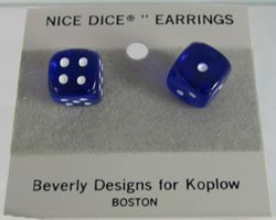 10mm Blue Transparent Earring