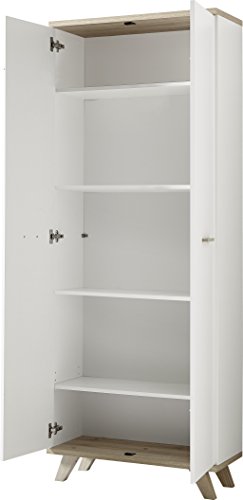 Germania Aktenschrank Gw-Oslo | In Weiss und Sanremo-Eiche | 75 x 193 x 37 cm | 4054-221 - AZ4054-221 Germania Aktenschrank Gw-Oslo | In Weiss und Sanremo-Eiche | 75 x 193 x 37 cm | 4054-221