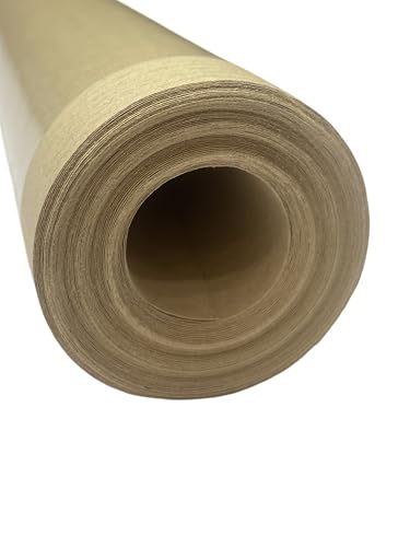 Image of Cubic Laminated Brown Kraft Paper Roll - 90 GSM | Pack of 2 | 24 Feet Long | Waterproof & Durable Wrapping Paper for Packaging, Crafts & Decorations