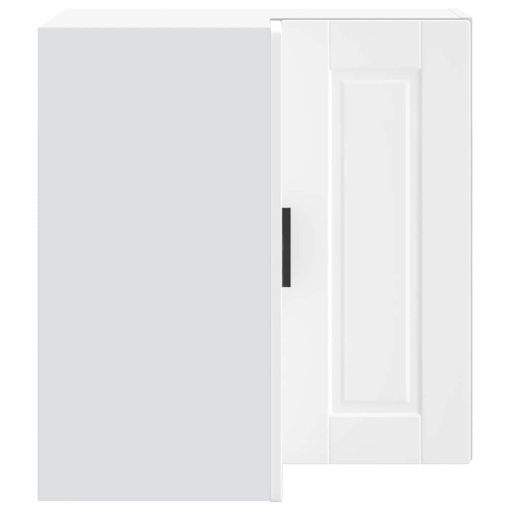 Porto - Armadietto da cucina angolare in legno bianco, 57 x 57 x 60 cm, con ante per ordine e salvaspazio in sala da pranzo, dispensa e bar