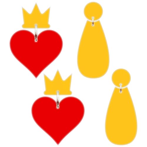 Queen Hearts Earrings – Accessories for Costume & Outfits, Party Favors & Gifts (Hearts Queen)