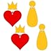 Queen Hearts Earrings – Accessories for Costume & Outfits, Party Favors & Gifts (Hearts Queen)
