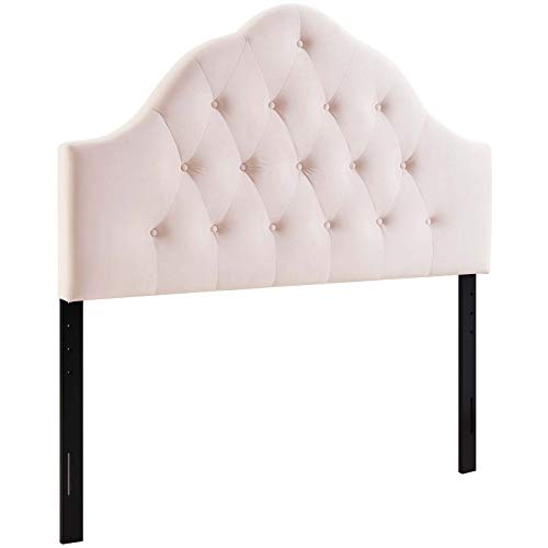 Modway Sovereign Biscuit Tufted Performance Velvet Full Headboard in Pink by Modway - Image 2