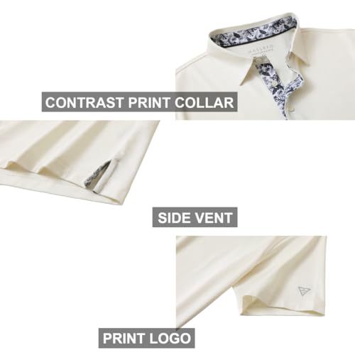 Image of Mens Polo Shirts Short and Long Sleeve Casual Solid Stylish Dry Fit Performance Designed Collared Golf Polo Shirts for Men