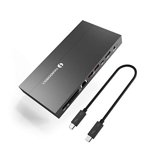 Black Friday - 80% OFF KETAKY Thunderbolt 3 Docking Station Support 8K Display, 60W Charging,UHS-II SD 4.0 & CFast 2.0 Card Slot, USB 3.1 Gen 2, Gigabit Ethernet for 2016+ MacBook Pro & Specific Windows Laptops(2.3ft Cable)