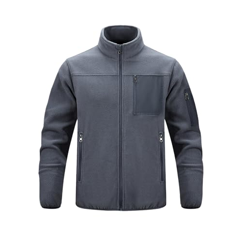 Veste polaire homme chaude et légère pour col montant zippé