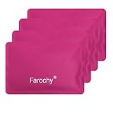 Farochy Reusable Ice Packs for Lunch Boxes - 4Packs Soft Ice Packs Freezer Packs for Cooler Gel Ice Packs, Keep Food Cold or Hot, Rosy
