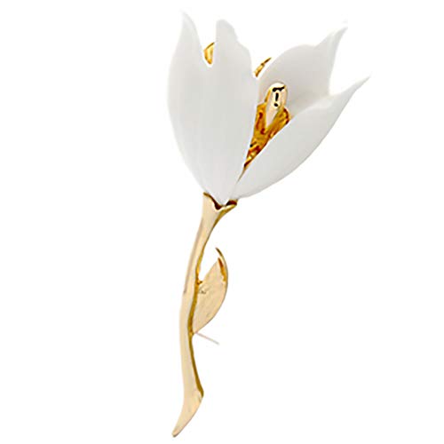 Preisvergleich Produktbild LRL Damenschmuckstifte Brosche - Blumenlilie Weißes Mädchen Kleidung Zubehör geeignet für tägliches Abendessen und Dating-Geschenke Elegant und schön