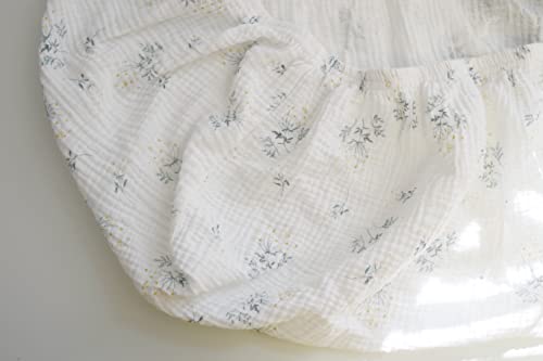 Marlowe & Co Organic Cotton Muslin Crib Sheet For Baby Boy And Girl (Wild Jasmine) #TOP3