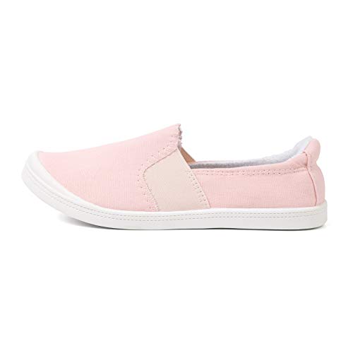 Image of FUNKYMONKEY Slip-On Canvas Sneakers for Women, Comfortable Lightweight Lace-Up Flat Casual Tennis Shoes Breathable Walking Shoes for Everyday Wear