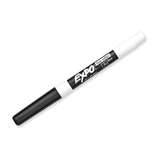 EXPO Dry Erase Marker, Fine Tip, Black Ink, 8/Pack - image 2