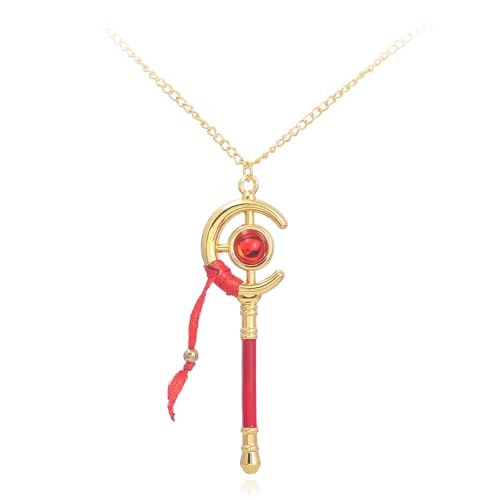 SONGCHANGJEWELRY Gold Wand Pendant Necklace Costume Merch for Frieren Cosplay - Anime Halloween Costume Party Prop Accessories Women Men Jewelry Gift