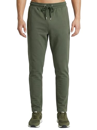 Image of Clans & Hans Men's 100% Pure Cotton Regular Fit Mid Rise Track Pant with Zipper Side Pockets and Back Pocket | Casual Gym Jogging Lounge Wear