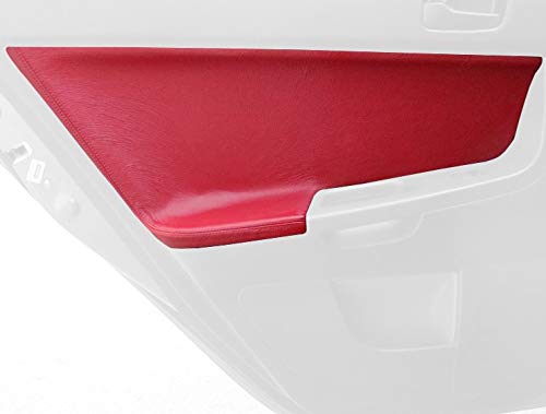 Inserción de puertas traseras de cuero negro compatible con Lancer EVO X 2008-2015