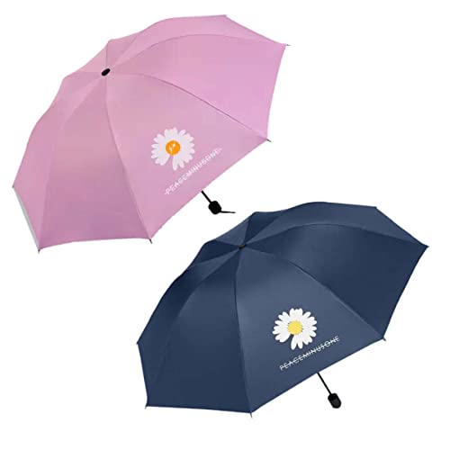Image of KEKEMI 3 Fold Automatic Sun & Rain Umbrella for Men & Women (Pack of 2)