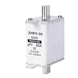 PXJJEXNHX High Voltage ZHPV-00 NH00 DC1000V Solar PV Fuse Series Industrial 1000VDC-gPV 50A 63A 80A 100A 125A 160A amp Ceramic CC(125A)