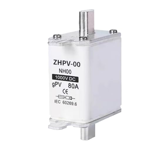 High Voltage ZHPV-00 NH00 DC1000V Solar PV Fuse Series Industrial 1000VDC-gPV 50A 63A 80A 100A 125A 160A amp Ceramic CC(80A)
