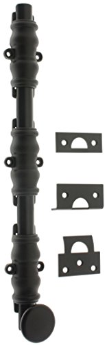 🔥 Cashback up to 70% idh by St. Simons 11224-019 Premium Quality Round Knob Ornamental Surface Bolt with 3" Barrel Guide, 24", Matte Black